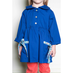 Blouse fille Petite Princesse - Bleu électrique