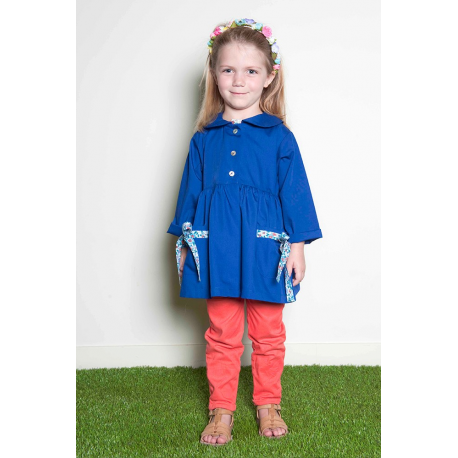 Blouse fille Petite Princesse - Bleu électrique