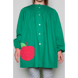 Blouse école fille Petite Pomme - verte