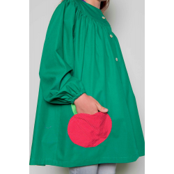 Blouse école fille Petite Pomme - verte