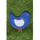 Trousse scolaire plate en forme d'oiseau bleu Oiso