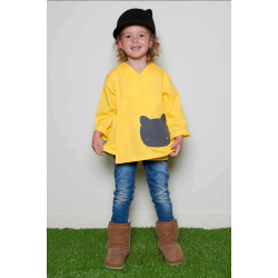 Blouse école mixte lapin jaune  - Jaune