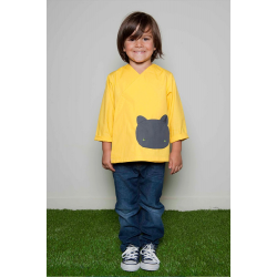 Blouse école mixte lapin jaune  - Jaune