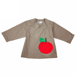 Tablier ecole mixte Petite pomme - Camel 