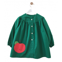 Blouse école fille Petite Pomme - verte