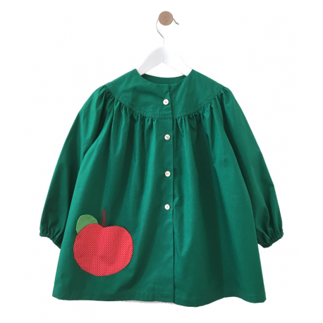 Blouse école fille Petite Pomme - verte