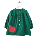 Blouse école fille Petite Pomme - verte