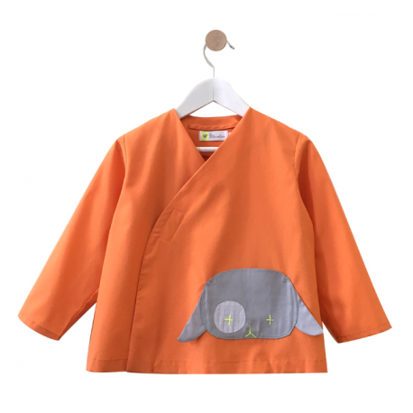 Tablier de peinture enfant / blouse de peinture école maternelle, 0-4 ans,  orange | Piccolino