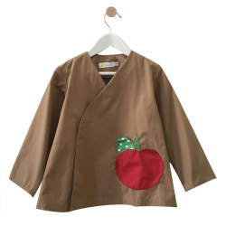 Tablier ecole mixte Petite pomme - Camel 