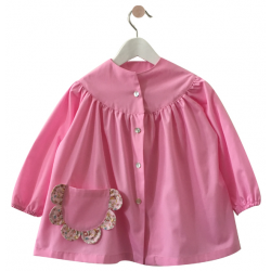 Blouse fille Petite fleur - Rose dragée