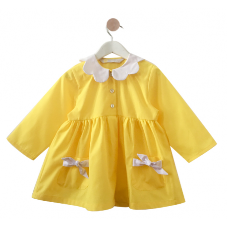 Tablier ecole fille Daisy - Jaune