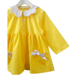 Tablier ecole fille Daisy - Jaune