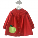 Tablier ecole fille Emma - Rouge