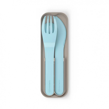 Petite-section-Mon Bento-Set de couverts biodégradables pour enfant-Bleu Iceberg