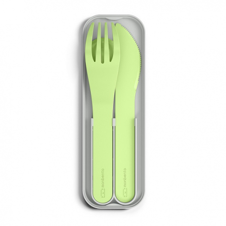 Petite section-Mon Bento-Set de couverts biodégradables pour enfant-Vert Apple