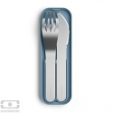 Petite section-Mon Bento-Set de couverts inox pour enfant-Bleu Iceberg