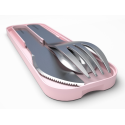 Petite section-Mon Bento-Set de couverts inox pour enfant-Rose Litchi