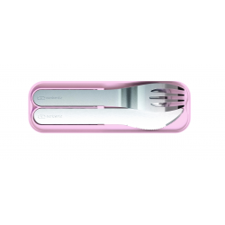 Petite section-Mon Bento-Set de couverts inox pour enfant-Rose Litchi