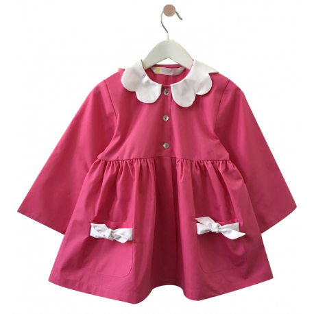 Tablier ecole fille Daisy - Rose - Petite section 