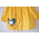 Blouse ecole fille Petit oiseau - Jaune