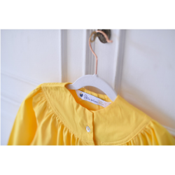 Blouse ecole fille Petit oiseau - Jaune