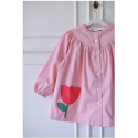 Blouse ecole fille Petite Fleur - Rose Tan