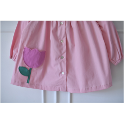 Blouse ecole fille Petite Fleur - Rose Tan