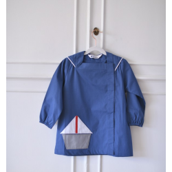 Tablier ecole mixte Petit marin - Bleu Jean