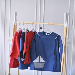 Tablier ecole mixte Petit marin - Bleu Jean